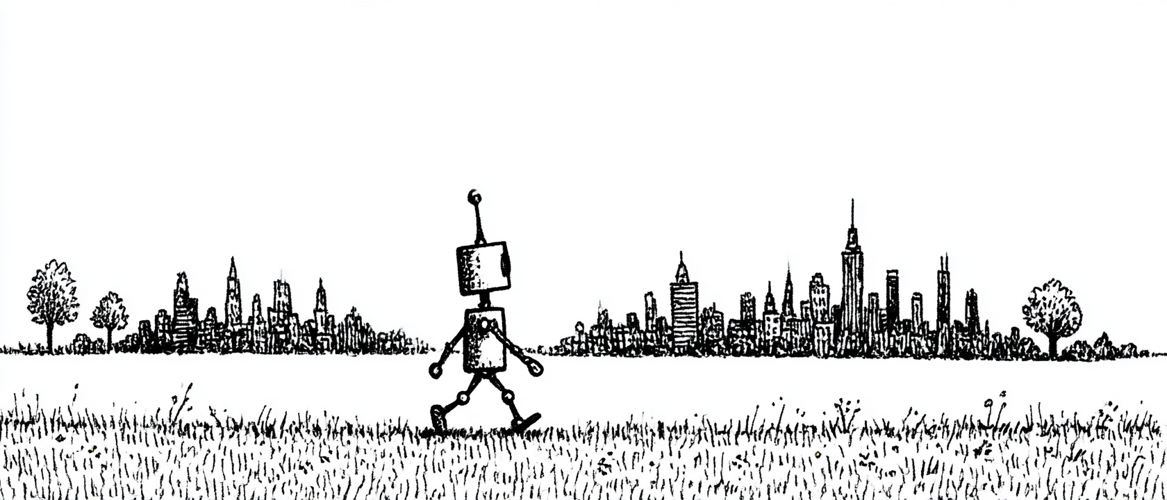 KI-Roboter Illustration für Leistungsarchitektur und Einsatzfelder